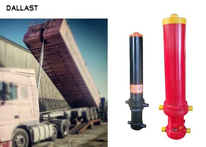 3 Stage Single Acting Telescopic Cylinder , Hydraulic Lift Cylinder For 3 Stage Telescopic Hydraulic Cylinder For Dump Truck