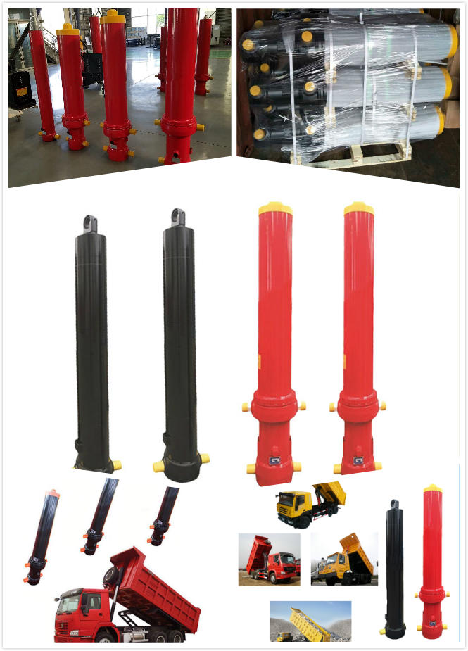 Single Acting Long Stroke Hydraulic Cylinder 6 / 7 / 8 Inch Stroke