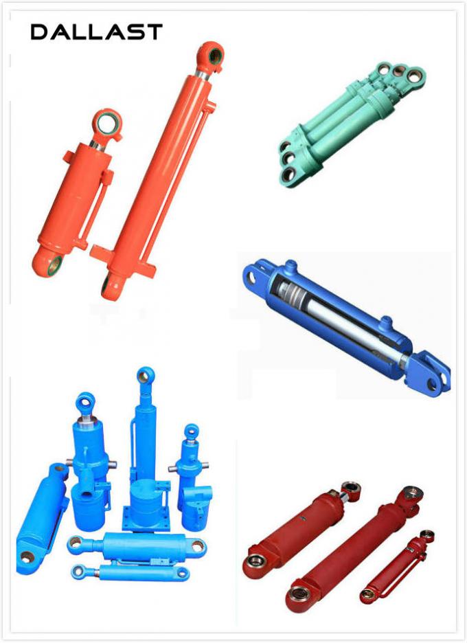 Flange Hydraulic Cylinder for Engineering Machine , Double Acting