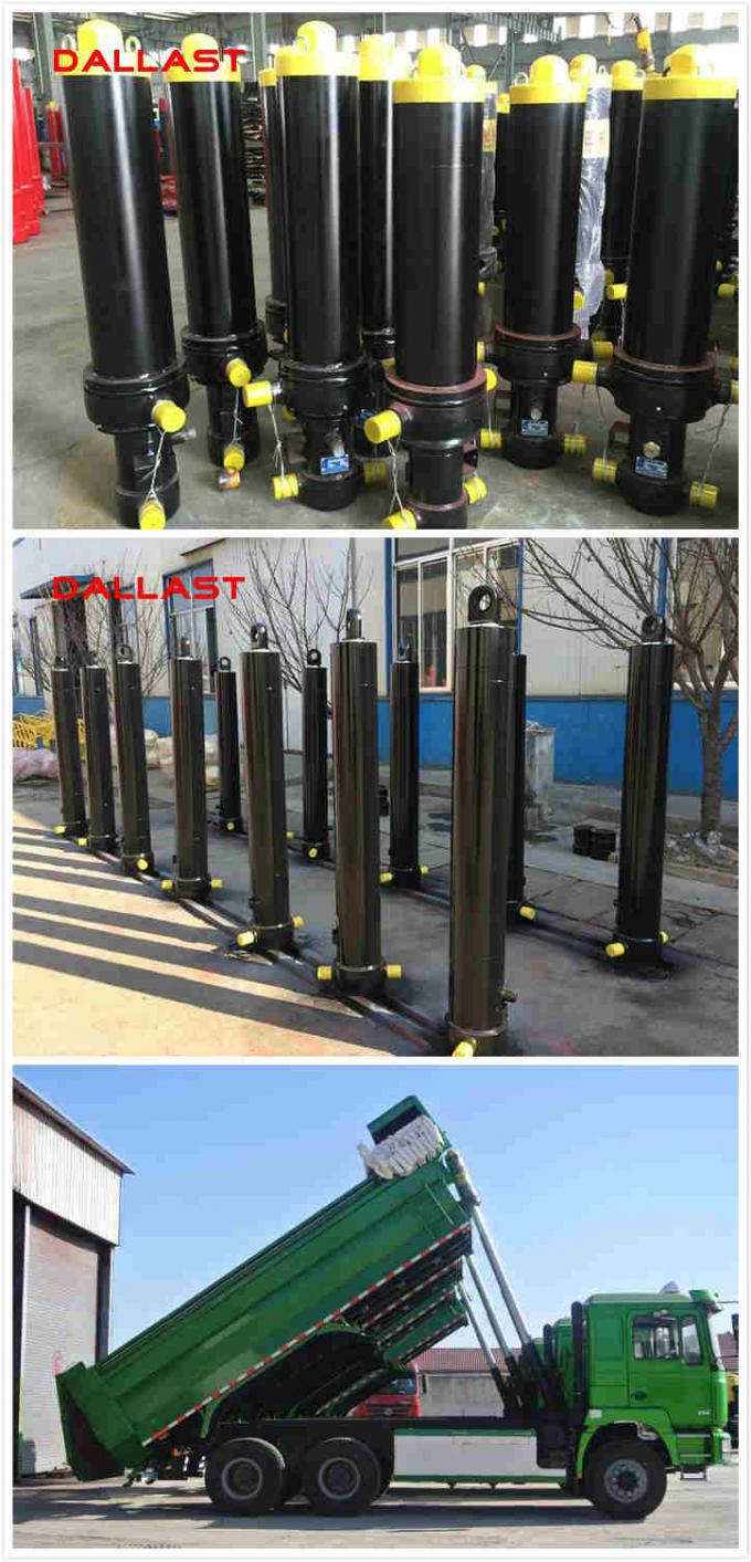 3 4 5 Stage Hydraulic Cylinder , Single Acting Telescopic Cylinder Lifting Dumper Tipper Trailer