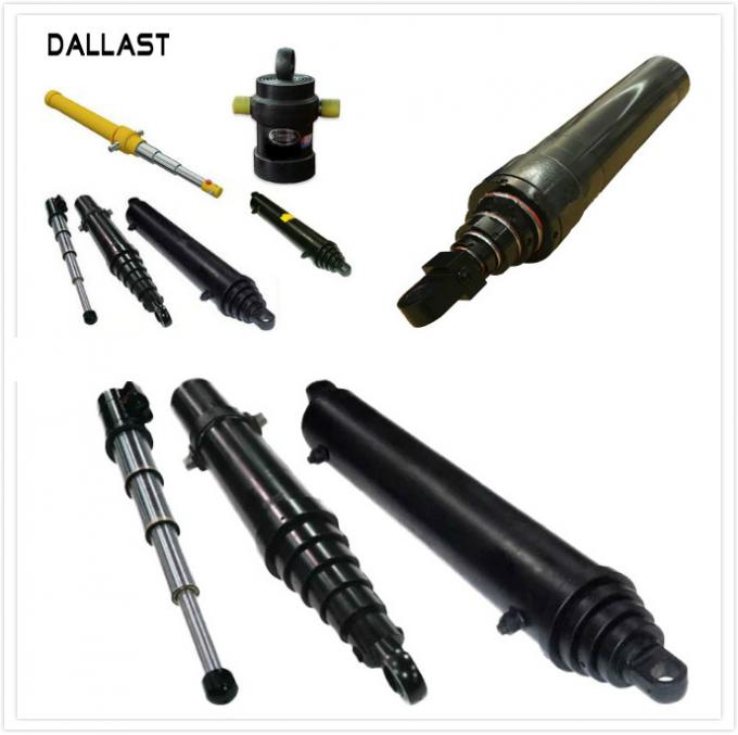 Heavy Duty Telescopic Hydraulic Cylinder Single Acting Multi Stage