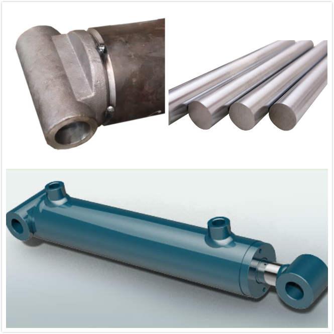 Double Acting Hydraulic Cylinders Piston Welded Stainless Steel Rod