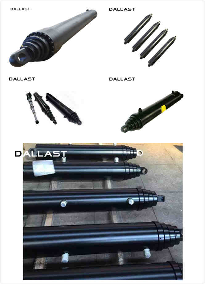 Custom 3/5 Stage Parker Type Dump Trailer Telescopic Hydraulic Cylinder