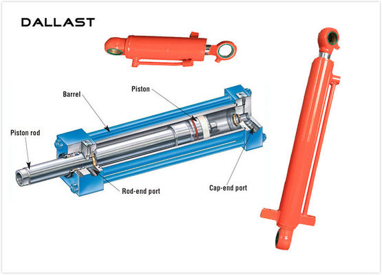 Farm Hydraulic Cylinders for Agricultural Farm Truck , Double Acting Hydraulic Cylinder