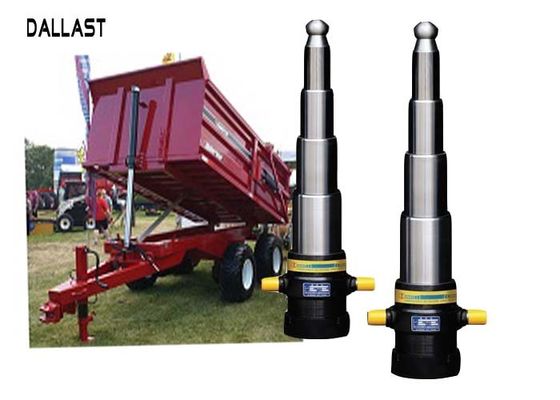 5 Stage Telescopic Hydraulic Cylinder for Dump Trailer , Hydraulic Ram Cylinder