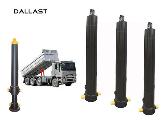 Custom Single Acting Hydraulic Ram , Dump Truck Welded Hydraulic  Ram Cylinder