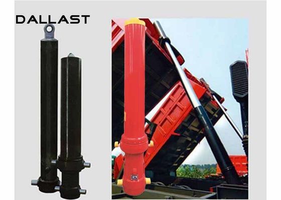 Custom Single Acting Hydraulic Ram , Dump Truck Welded Hydraulic  Ram Cylinder