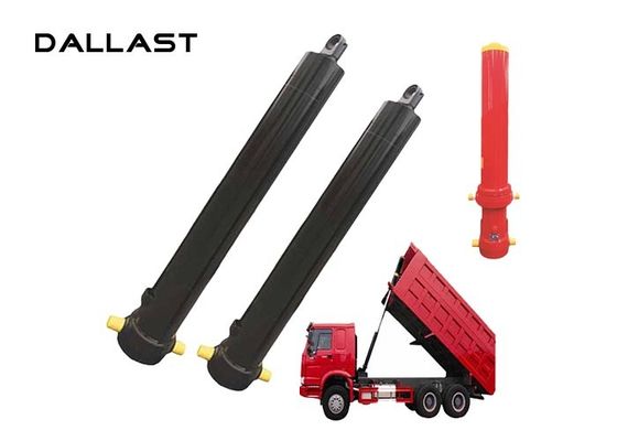 Custom Single Acting Hydraulic Ram , Dump Truck Welded Hydraulic  Ram Cylinder