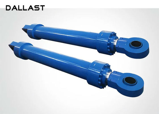 100 Ton Flange Long Stroke Hydraulic Cylinder Double Ended High Pressure