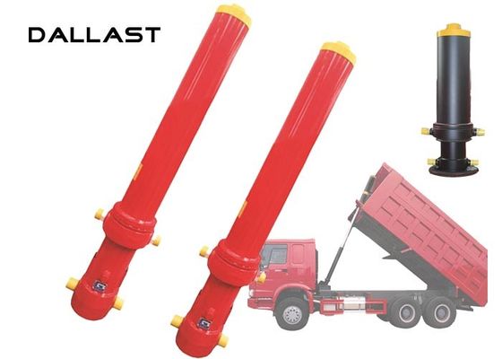 4 6 Inch Bore Dump Trailer Hydraulic Cylinder , Telescoping Hydraulic Ram