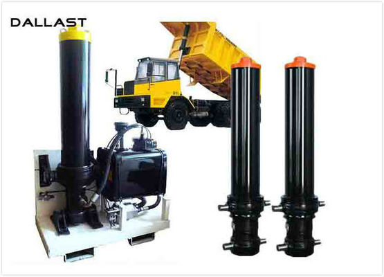 Muiti Stage Dump Trailer Hydraulic Cylinder  , Single Acting Hydraulic Ram for Mining Truck