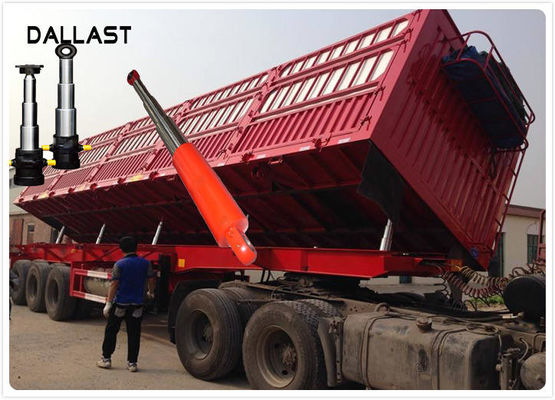 Side Dumper Single Acting Hydraulic Ram  Telescopic Welded Regular Pressure