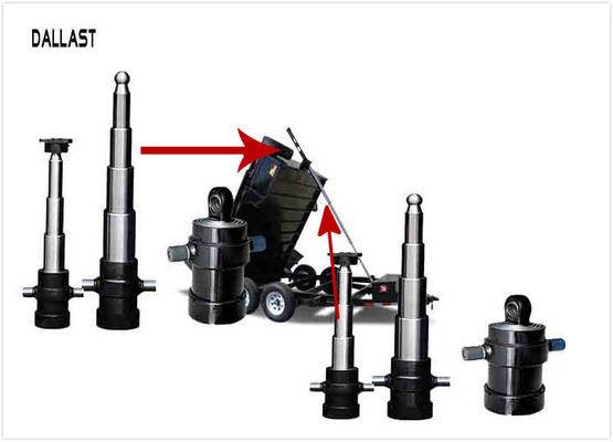 Single Acting Hydraulic Cylinder Lift for Truck Hinge Axis Vertical Telescoping