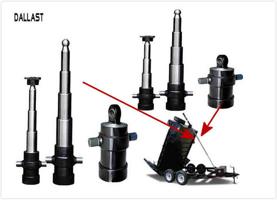 Single Acting Hydraulic Cylinder Lift for Truck Hinge Axis Vertical Telescoping