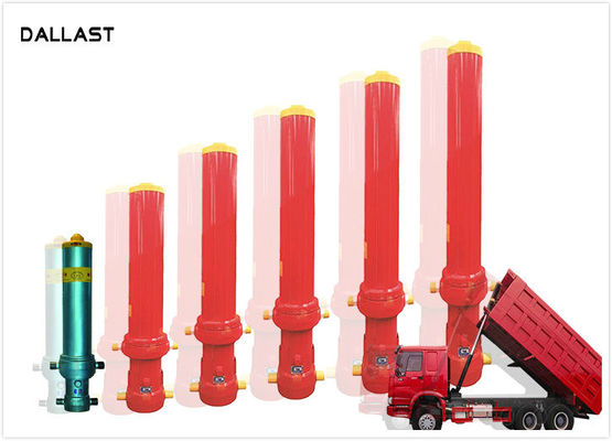 Long Stroke Single Acting Hydraulic Cylinder for Dump Truck , Hydraulic Oil Cylinder