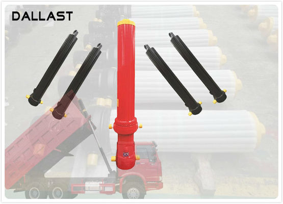 Single Acting Hydraulic Cylinder Long Stroke , Dump Truck Hydraulic Ram