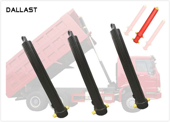 Dump Trailer Welded Parker Hydraulic Cylinders , Dump Truck Telescopic Cylinder