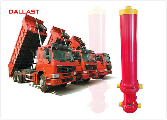 ISO9001 Certification Dump Trailer Hydraulic Cylinder Welded Plunger Long Stroke