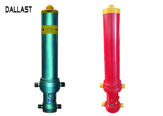 Dump Truck Single Acting Telescopic Hydraulic Cylinders With Heavy Duty Welded Construction