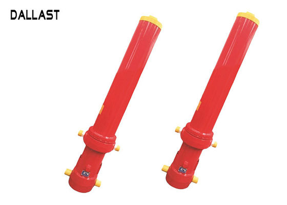 Dump Truck Single Acting Telescopic Hydraulic Cylinders With Heavy Duty Welded Construction