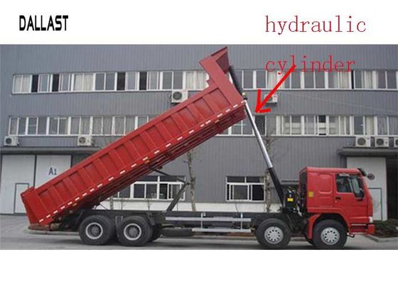 Telescopic Long Stroke Hydraulic Cylinder Trunnion Mounting Style For Semi - Tipper