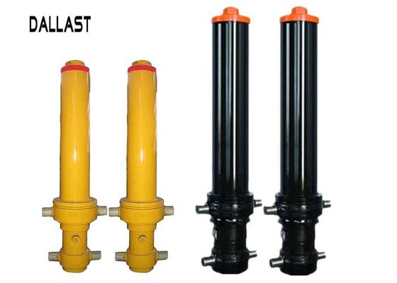 Telescopic Long Stroke Hydraulic Cylinder Trunnion Mounting Style For Semi - Tipper