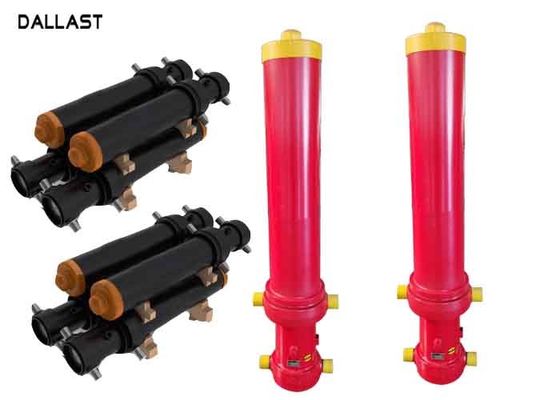 3 Stage Single Acting Telescopic Cylinder , Hydraulic Lift Cylinder For Dump Truck