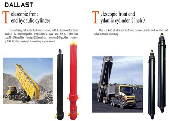 Multi Stage Dump Trailer Hydraulic Cylinder Telescopic Single Acting FE FC Hyva Type