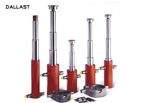 Single Acting Multi Stage Telescopic Hydraulic Cylinder Anti Rust Painting Trademark