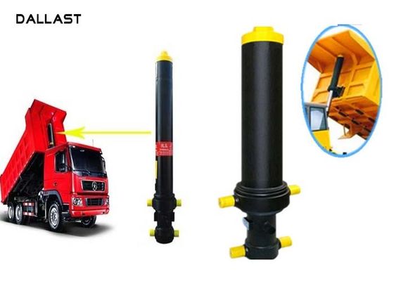 Fronted Multi Stage Hydraulic Ram , Dump Truck Lift Hydraulic Hoist Cylinder