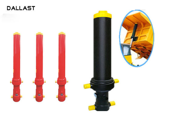 Fronted Multi Stage Hydraulic Ram , Dump Truck Lift Hydraulic Hoist Cylinder