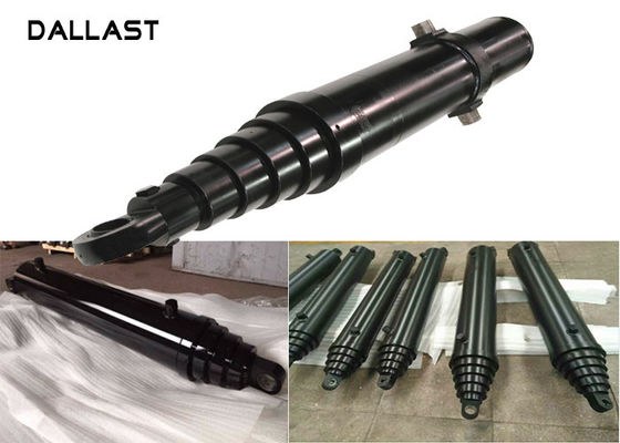 Truck Long Stroke Single Acting Hydraulic Cylinder Multistage Ram Inner Diameter 60