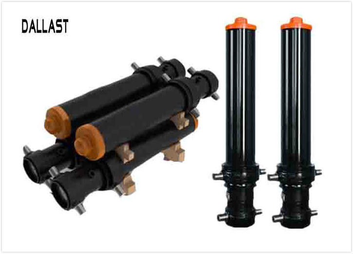 Multi Stage Telescopic Hydraulic Cylinder Chrome Painted Hinge Axis for Trailer
