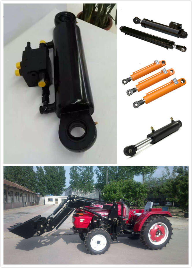 Farm Tractor Hydraulic Steering Cylinders Double Acting 2 Way Chrome