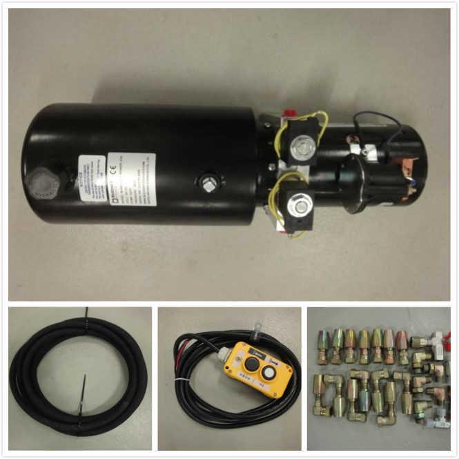 12 Volt Hydraulic Power Pack with 2 Hydraulic Rams Hoses and Fitting