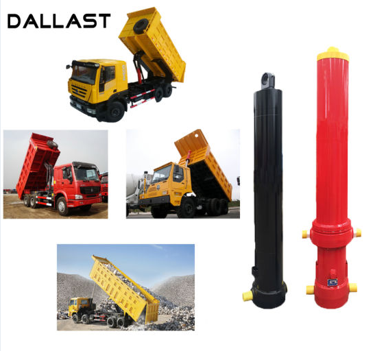 3 Stage Single Acting Telescopic Cylinder , Hydraulic Lift Cylinder For